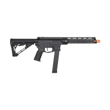 Zion Arms R&D Precision Licensed PW9 Mod 1 Long Rail Airsoft Rifle with Delta Stock (Color: Black)