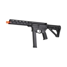 Zion Arms R&D Precision Licensed PW9 Mod 1 Long Rail Airsoft Rifle with Delta Stock (Color: Black)