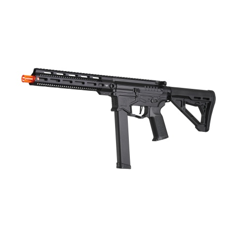 Zion Arms R&D Precision Licensed PW9 Mod 1 Long Rail Airsoft Rifle with Delta Stock (Color: Black)