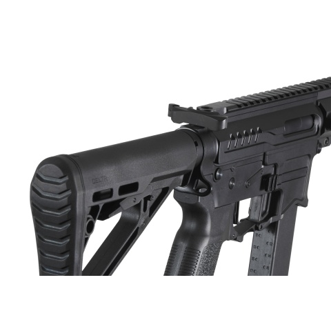 Zion Arms R&D Precision Licensed PW9 Mod 1 Long Rail Airsoft Rifle with Delta Stock (Color: Black)