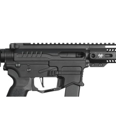 Zion Arms R&D Precision Licensed PW9 Mod 1 Long Rail Airsoft Rifle with Delta Stock (Color: Black)