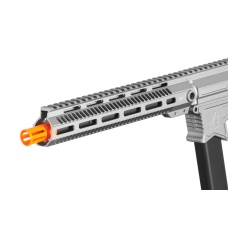 Zion Arms R&D Precision Licensed PW9 Mod 1 Long Rail Airsoft Rifle with Delta Stock (Color: Grey)