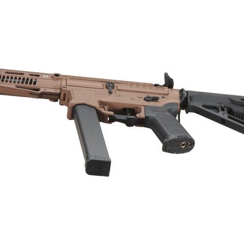 Zion Arms R&D Precision Licensed PW9 Mod 1 Airsoft Rifle with Delta Stock (Color: Bronze)