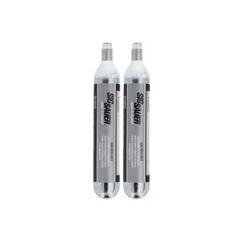 Sig Sauer 90g CO2 Cylinders for Airgun, Paintball, Airsoft (Pack of 2)