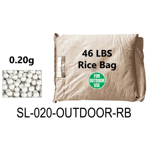 Lancer Tactical 46 lbs Rice Bag Airsoft 0.20g BBs - (White) - Excludes Free Shipping
