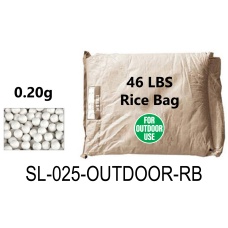 Lancer Tactical 46 lbs Rice Bag Airsoft 0.25g BBs - (White) - Excludes Free Shipping