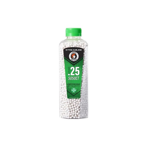 Lancer Tactical 5050 Round 0.25g Streamline Competition Grade Outdoor BB Bottle (Color: White)