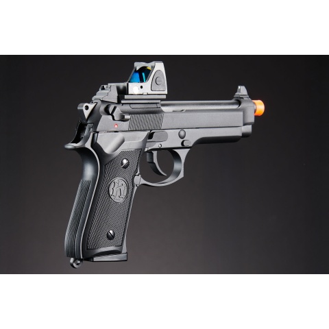 KLI KL92 Optic Ready 6mm Dual Power CO2 Gas Blowback Airsoft Pistol Red Dot Combo - (Black)