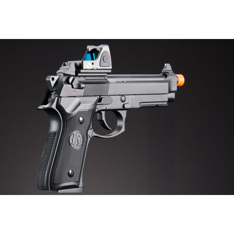 KLI KL-92 AI Optic Ready 6mm Dual Power CO2/Gas Blowback Airsoft Pistol Red Dot Combo - (Black)