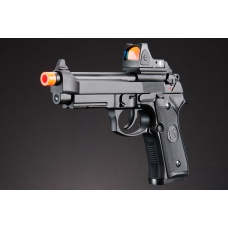 KLI KL-92 AI Optic Ready 6mm Dual Power CO2/Gas Blowback Airsoft Pistol Red Dot Combo - (Black)