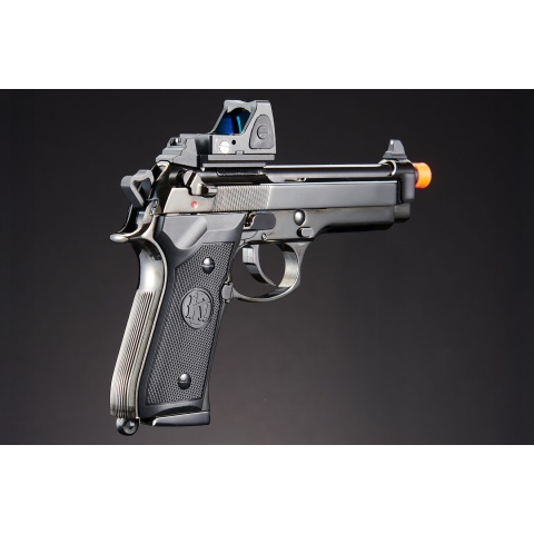 KLI KL-92 Fusion Optic Ready 6mm Dual Power CO2/Gas Blowback Airsoft Pistol Red Dot Combo - (Black/Gun Metal)