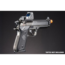 KLI KL-92 Fusion Optic Ready 6mm Dual Power CO2/Gas Blowback Airsoft Pistol - (Black/Gun Metal)