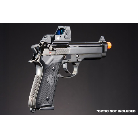 KLI KL-92 Fusion Optic Ready 6mm Dual Power CO2/Gas Blowback Airsoft Pistol - (Black/Gun Metal)
