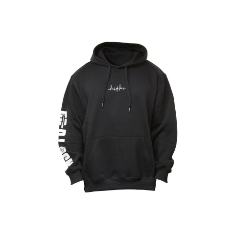Dr. Black Heartbeat Pullover Hoodie - (Black)