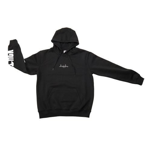 Dr. Black Heartbeat Pullover Hoodie - (Black)