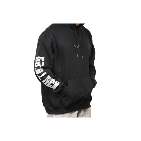 Dr. Black Heartbeat Pullover Hoodie - (Black)