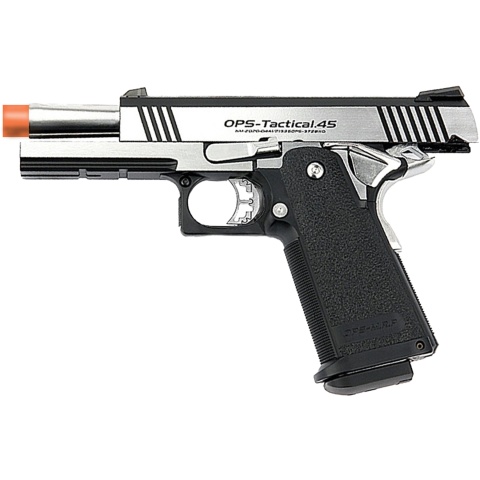 Tokyo Marui Dual Stainless Hi-Capa Custom Gas Blowback Airsoft Pistol - SILVER