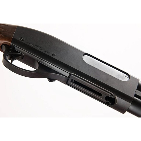 Tokyo Marui M870 Wood Stock Type Airsoft Shotgun - (Black & Wood)