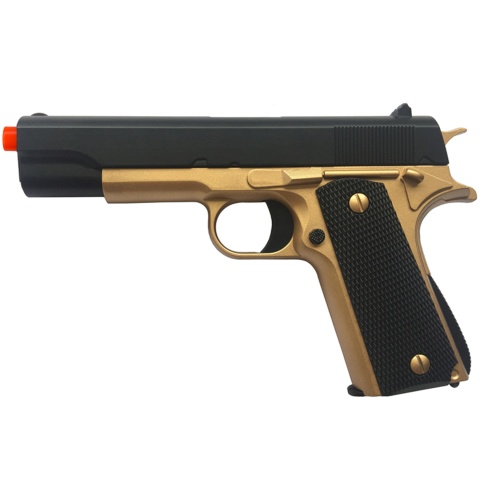 UK Arms 1911 Alloy Series Spring Airsoft Pistol (Color: Gold)
