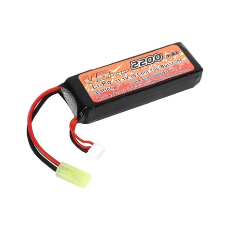 VB-Power Airsoft 11.1V 15C LIPO Small Type Battery - 2200 mAh