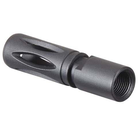 WE Metal Flash Hider for SMG-8 Airsoft GBB SMG -11mm Thread - (Black)