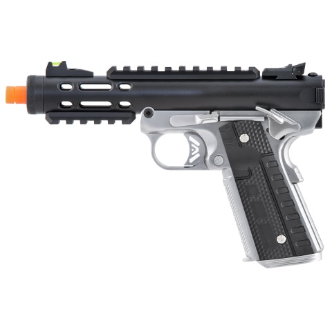 WE-Tech Galaxy 1911 Gas Blowback Airsoft Pistol (Color: Black Slide w/ Silver Lower)