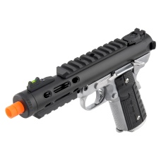WE-Tech Galaxy 1911 Gas Blowback Airsoft Pistol (Color: Black Slide w/ Silver Lower)