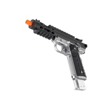 WE-Tech Galaxy 1911 Gas Blowback Airsoft Pistol (Color: Black Slide w/ Silver Lower)
