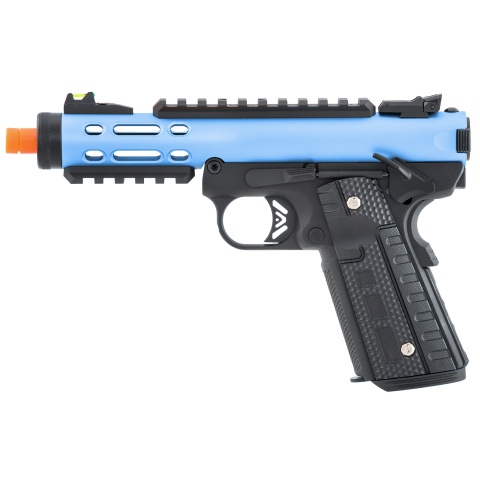 WE-Tech Galaxy 1911 Gas Blowback Airsoft Pistol (Color: Blue Slide w/ Black Lower)