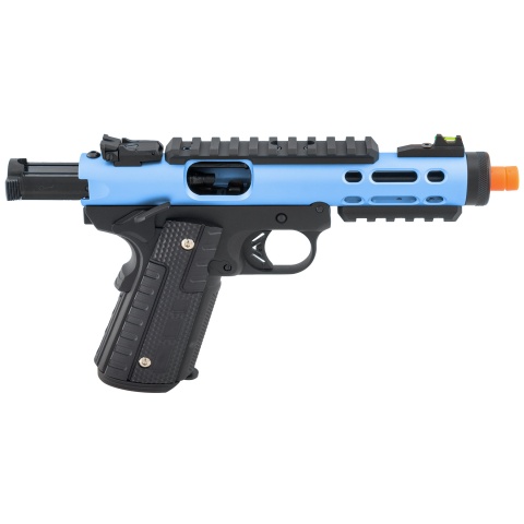 WE-Tech Galaxy 1911 Gas Blowback Airsoft Pistol (Color: Blue Slide w/ Black Lower)