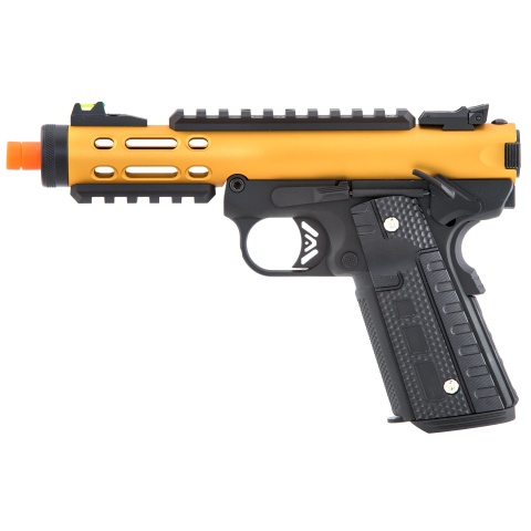WE-Tech Galaxy 1911 Gas Blowback Airsoft Pistol (Color: Gold Slide w/ Black Lower)