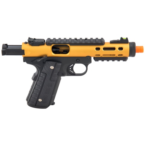 WE-Tech Galaxy 1911 Gas Blowback Airsoft Pistol (Color: Gold Slide w/ Black Lower)