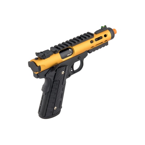 WE-Tech Galaxy 1911 Gas Blowback Airsoft Pistol (Color: Gold Slide w/ Black Lower)