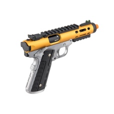 WE-Tech Galaxy 1911 Gas Blowback Airsoft Pistol (Color: Gold Slide w/ Silver Lower)