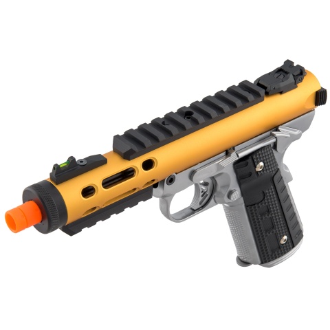 WE-Tech Galaxy 1911 Gas Blowback Airsoft Pistol (Color: Gold Slide w/ Silver Lower)