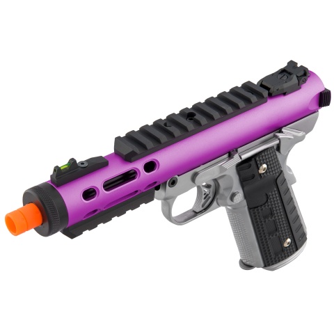 WE-Tech Galaxy 1911 Gas Blowback Airsoft Pistol (Color: Purple Slide w/ Silver Lower)