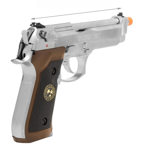 WE Tech RPD Biohazard Samurai Edge M92 GBB Pistol - (Silver)