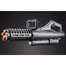 Well Pro Micro M134 Chainsaw Electric Rotating Gatling Mini Vulcan AEG Airsoft - (Black)