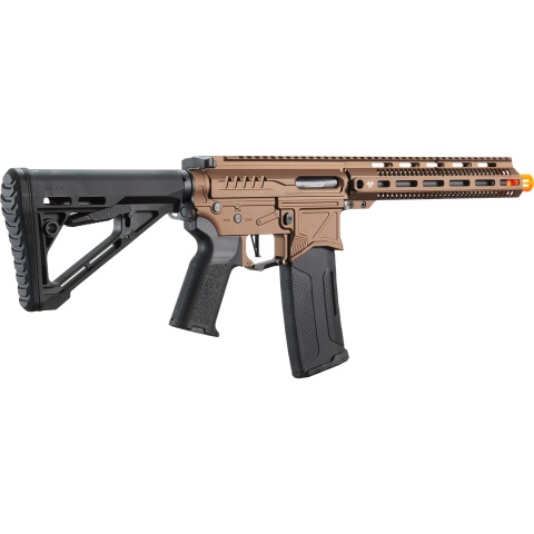 Zion Arms R15 Mod 1 Long Rail Airsoft Rifle with Delta Stock (Color: Bronze)