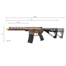 Zion Arms R15 Mod 1 Long Rail Airsoft Rifle with Delta Stock (Color: Bronze)