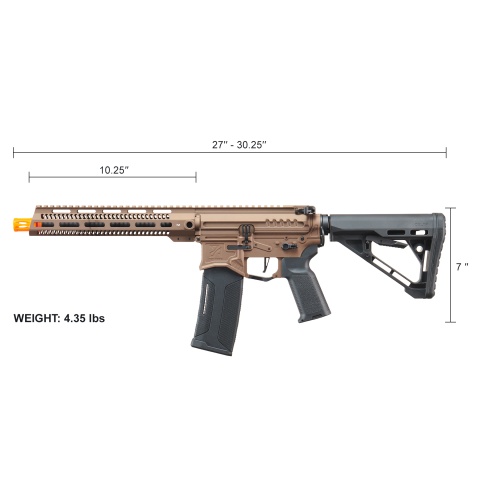Zion Arms R15 Mod 1 Long Rail Airsoft Rifle with Delta Stock (Color: Bronze)