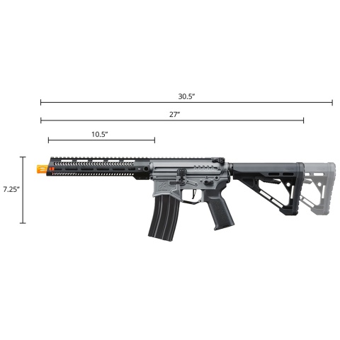 Zion Arms R15 Mod 1 Long Rail Airsoft Rifle with Delta Stock (Color: Grey)
