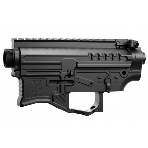 Zion Arms R15 Full Metal AEG Receiver Set for Airsoft M4 Rifles - (Black)