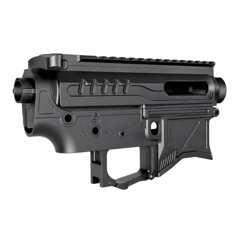 Zion Arms R15 Full Metal AEG Receiver Set for Airsoft M4 Rifles - (Black)