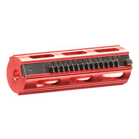 Lancer Tactical 14 Teeth Reinforced Aluminum Full Stroke Piston with Steel Teeth (Color: Red)