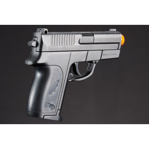 CYMA ZM01B Airsoft Compact Metal Spring Pistol - BLACK