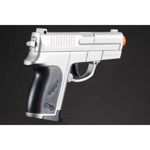 CYMA ZM01S Airsoft Compact Metal Spring Pistol - SILVER