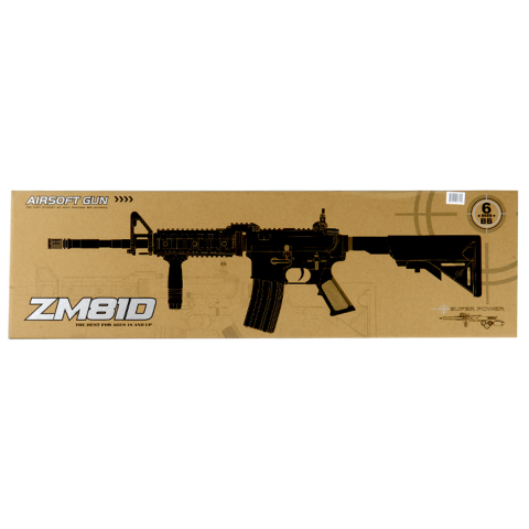 Cyma ZM81D M4 RIS AEG Plastic Gear, Polymer Body, Lipo Battery Included