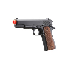 WellFire 1911-A1 Spring Powered Airsoft Pistol (Color: Black / Faux Wood)