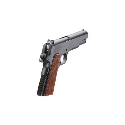 WellFire 1911-A1 Spring Powered Airsoft Pistol (Color: Black / Faux Wood)